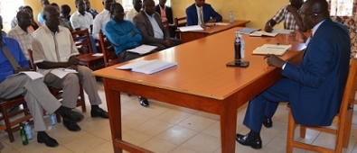 Chief Administrative Officer, Michael Wanje chairing a DTPC meeting at Planning Unit